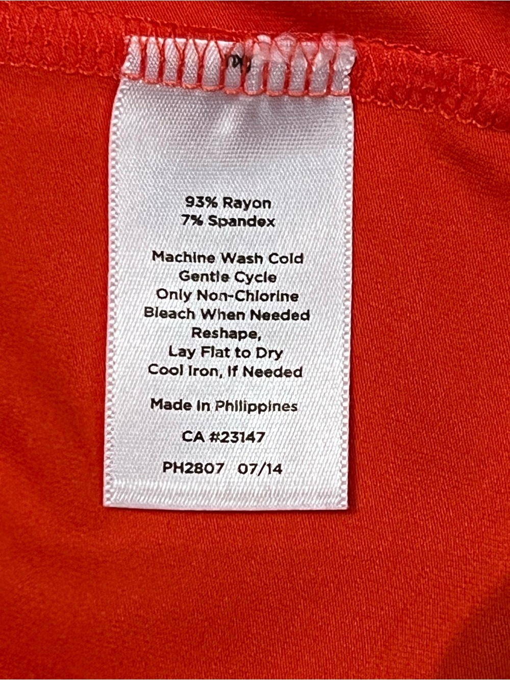 Talbots Bright Orange Long-Sleeve A-Line Jersey Dress - Picture 7 of 7